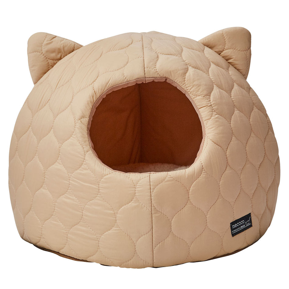 Petio Necoco Quilted Cat Ear Dome Bed with Cushion