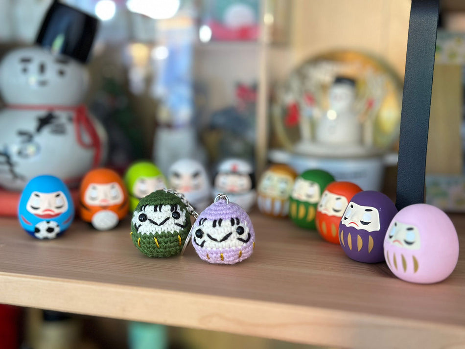 手織達摩鎖匙扣 Crochet Daruma Dolls Key Chains