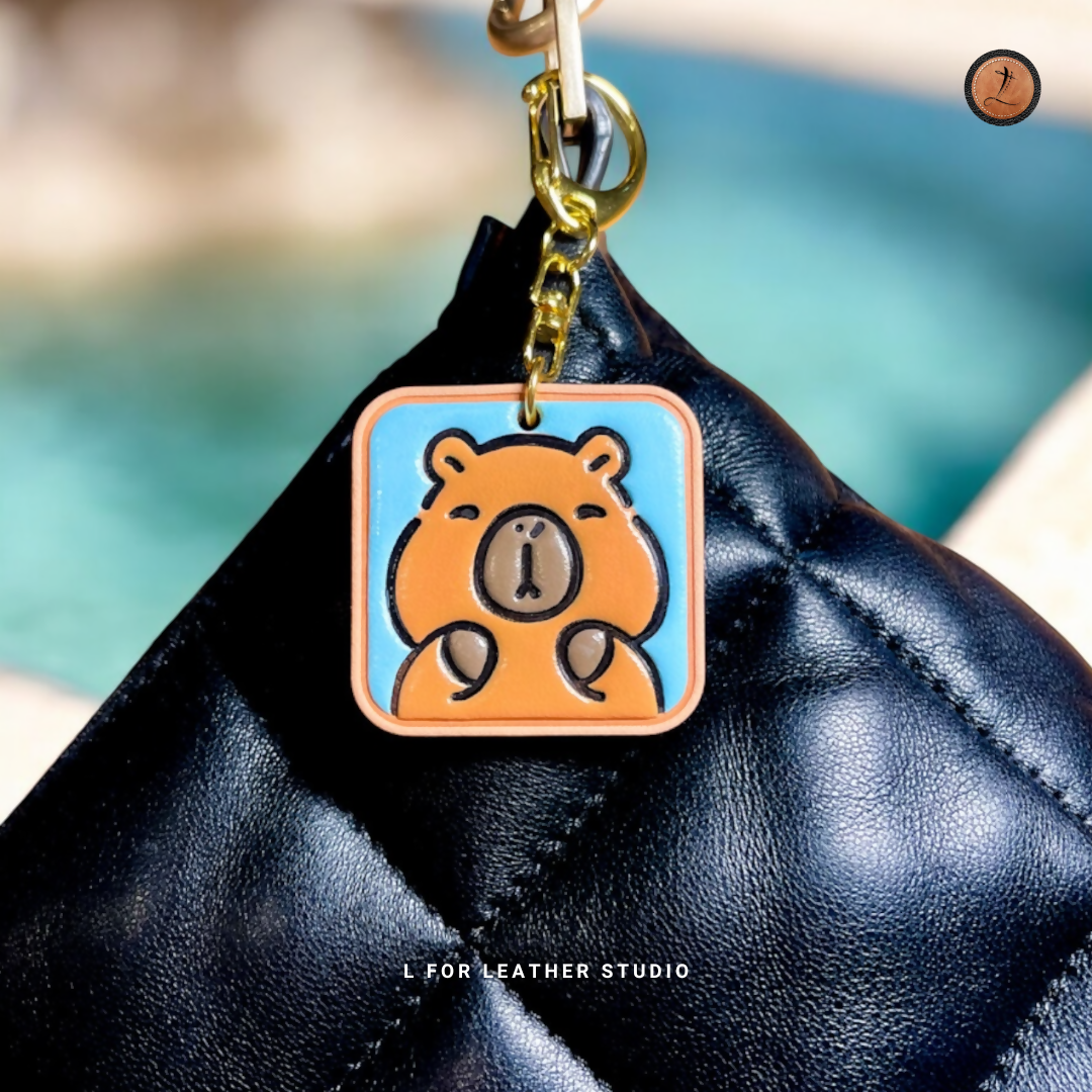 Capybara Leather Bag Charm