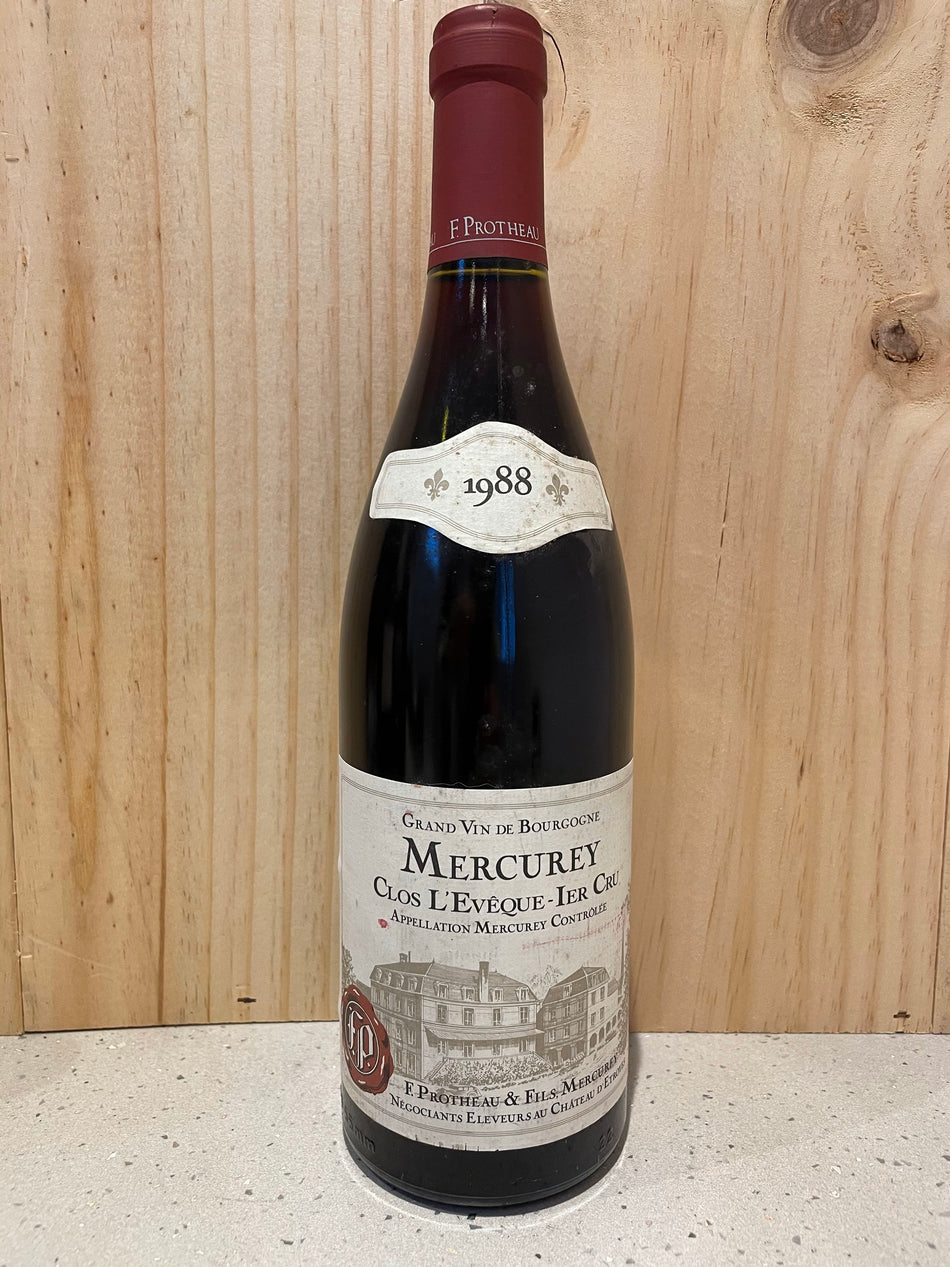 F.Protheau & Fils Mercurey 1er Cru Clos l'Eveque 1988 750ml (Tax Included)