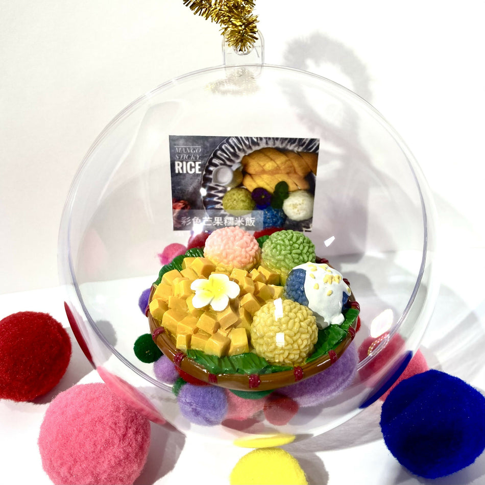 10cm ornament - Mango Rainbow Sticky Rice 彩色芒果糯米飯