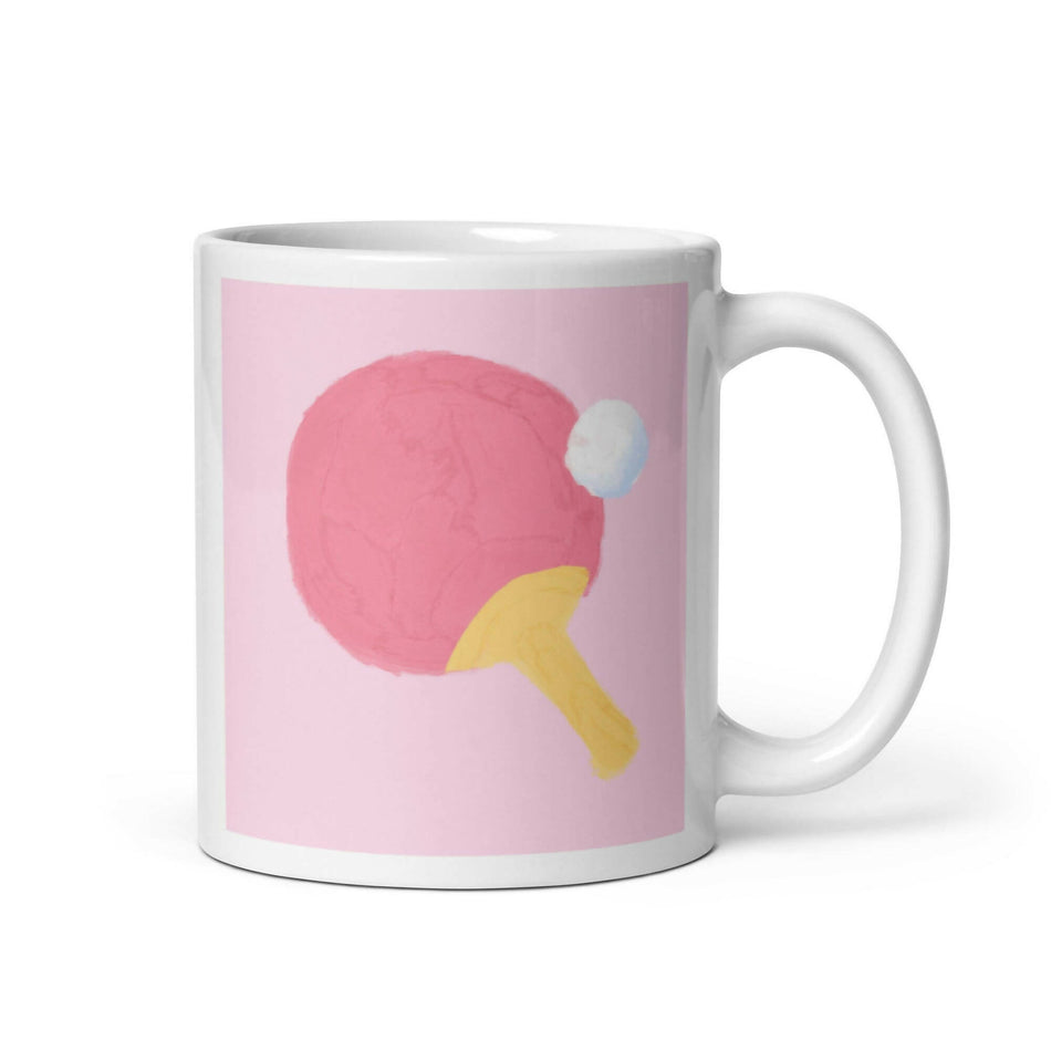 Ping Pong white glossy mug