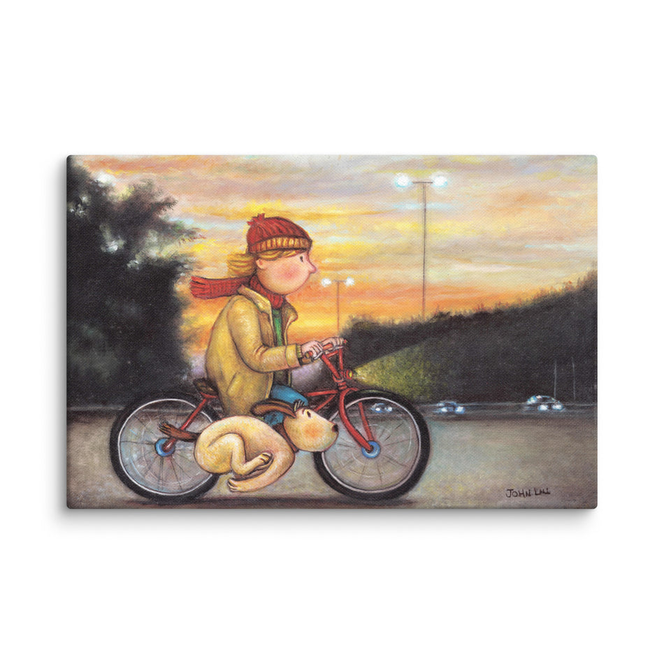 Bike Dog Canvas Print