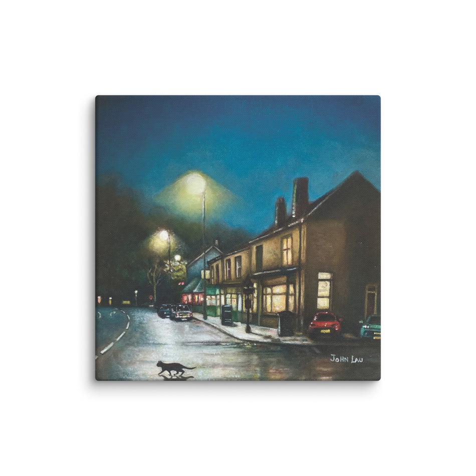 Cat outside the pub Canvas