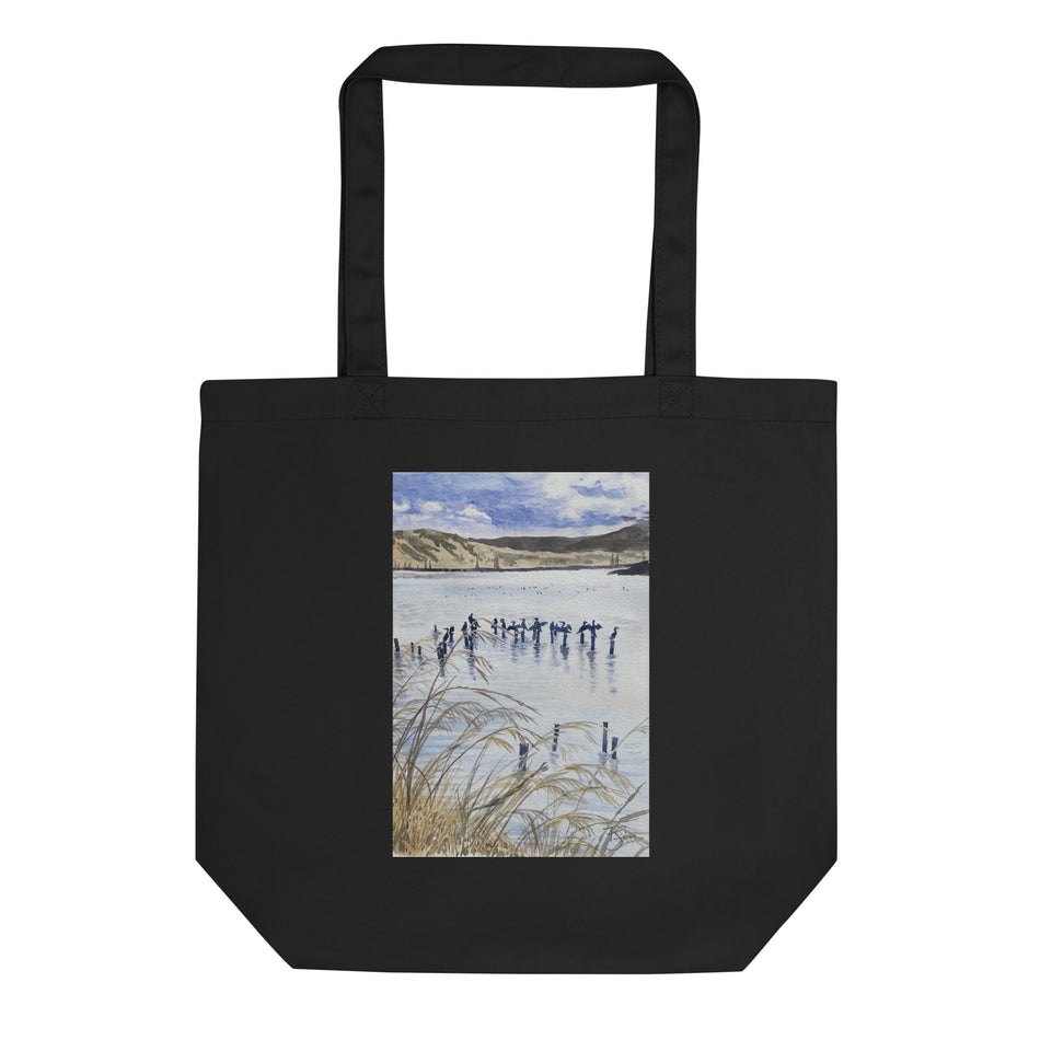 Shoreline Wetland with Cormorants Eco Tote Bag