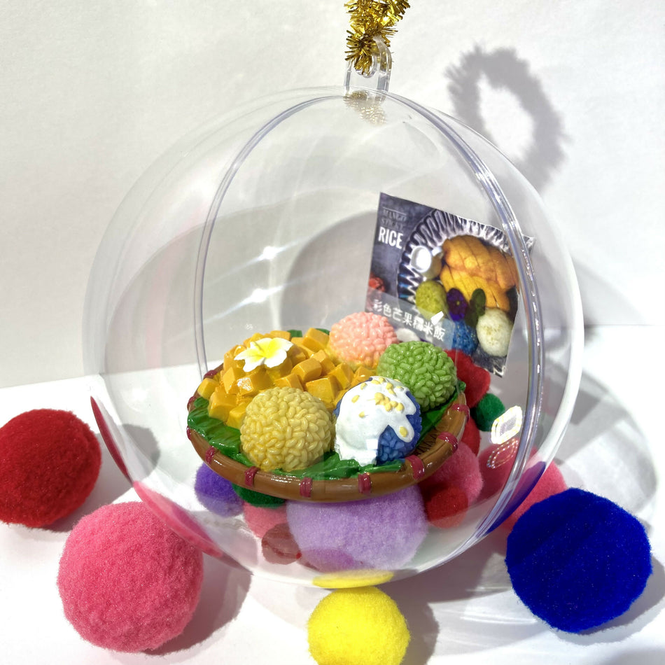 10cm ornament - Mango Rainbow Sticky Rice 彩色芒果糯米飯