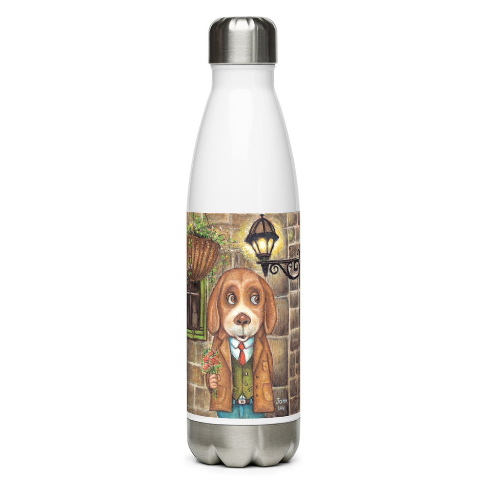 Dog Flowers stainless steel water bottle