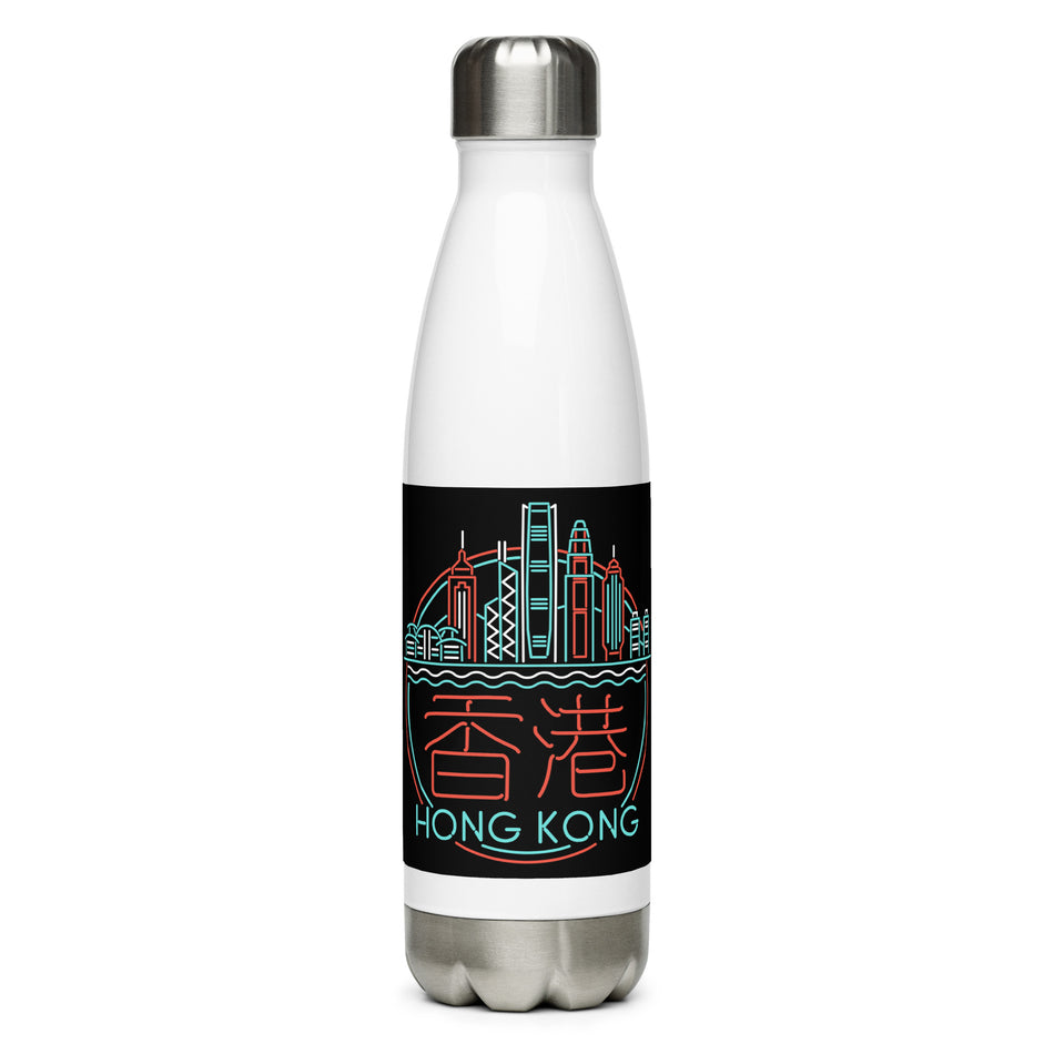 Neon City stainless steel water bottle