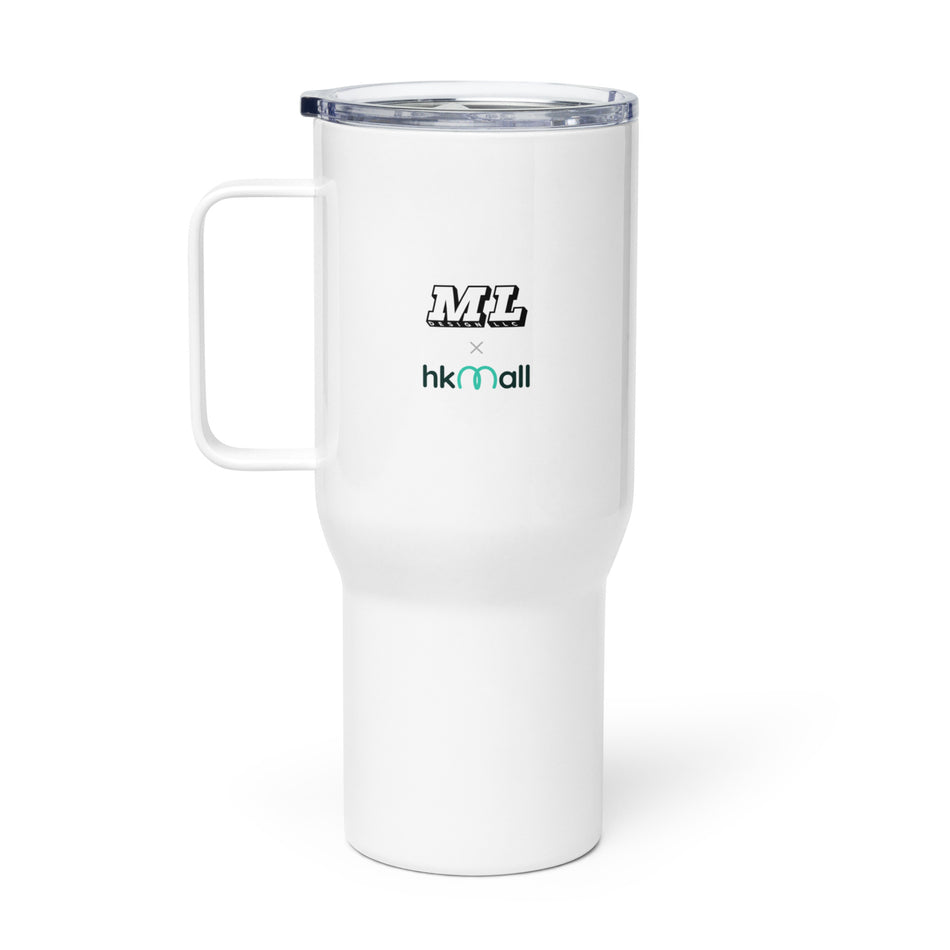 Awesum Dim Sum travel mug with a handle