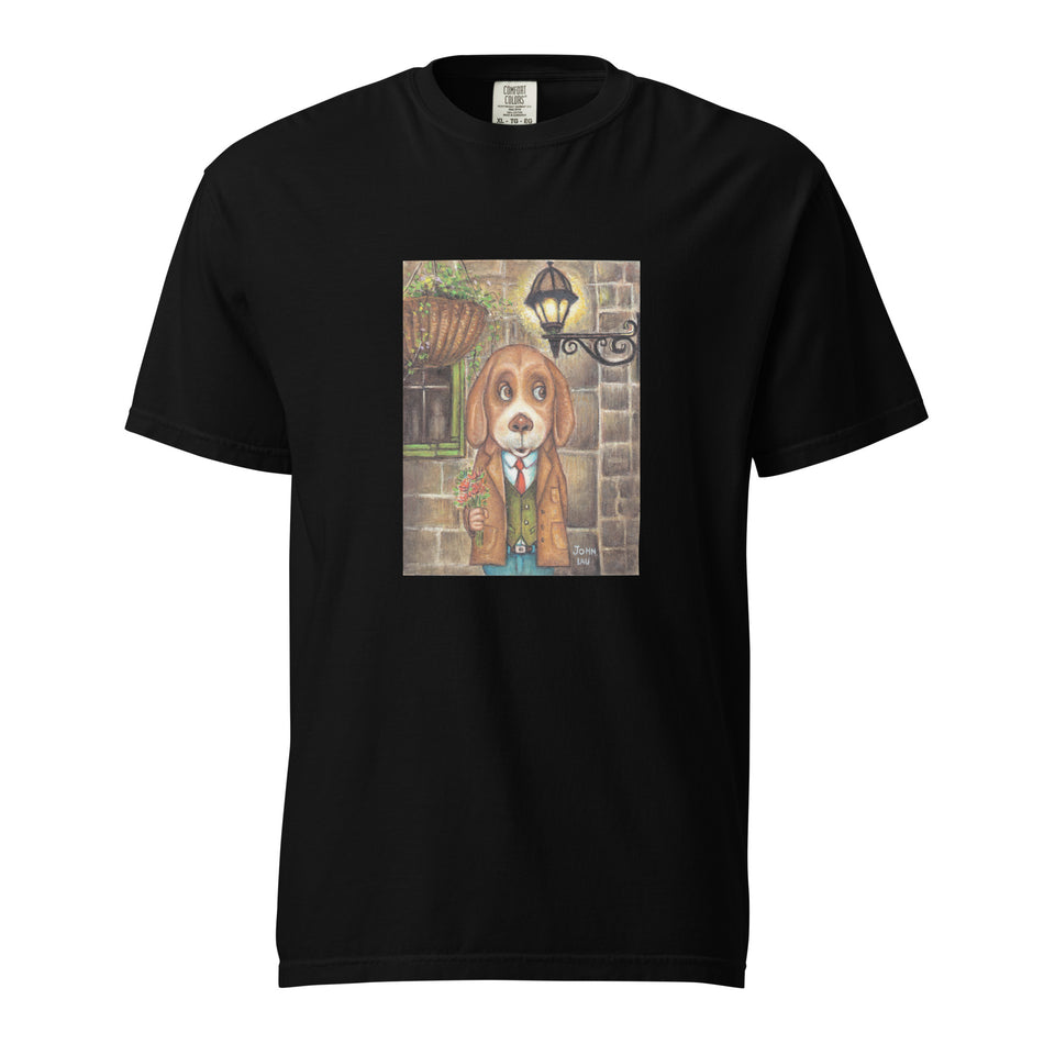 DOG FLOWERS Unisex garment-dyed heavyweight t-shirt