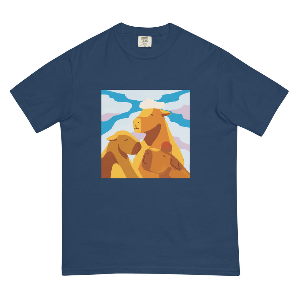 Capybara Bath unisex garment-dyed heavyweight t-shirt