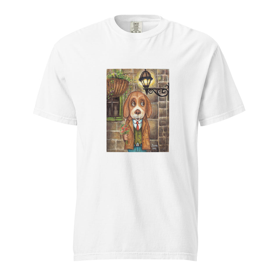 DOG FLOWERS Unisex garment-dyed heavyweight t-shirt