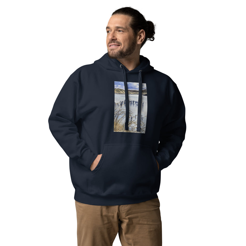 Shoreline Wetland with Cormorants Unisex Hoodie