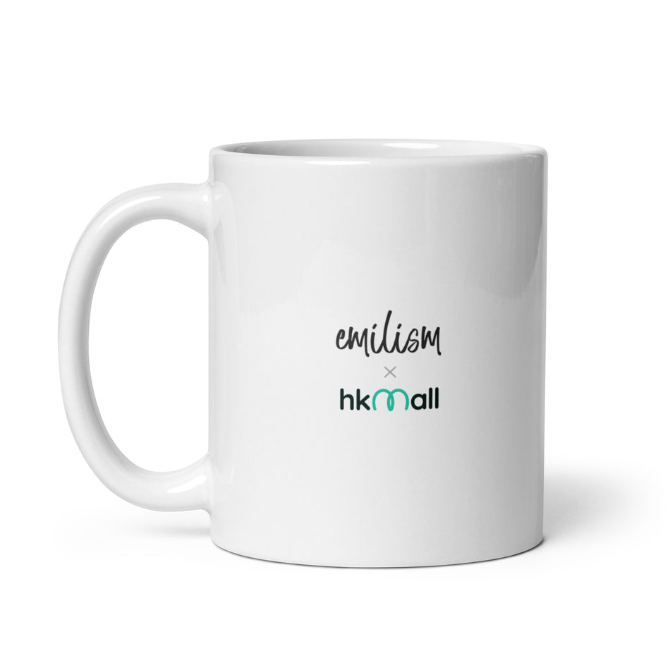 Emilism White glossy mug