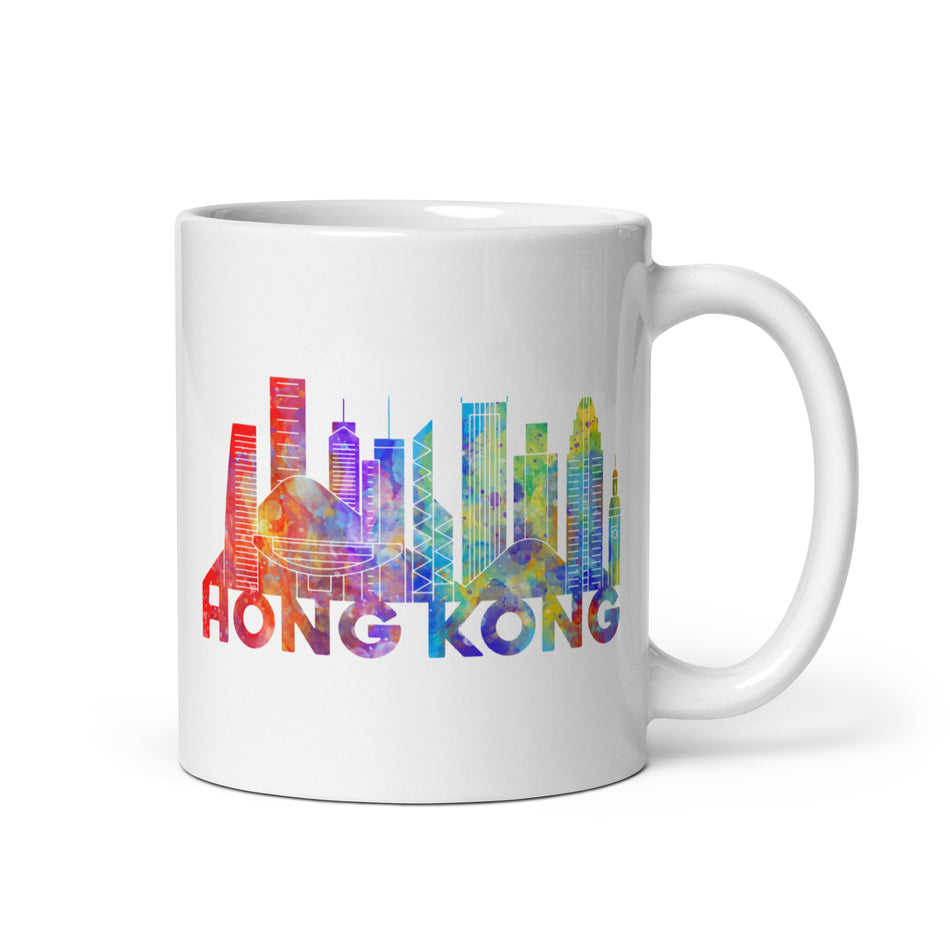 Splash Skyline white glossy mug