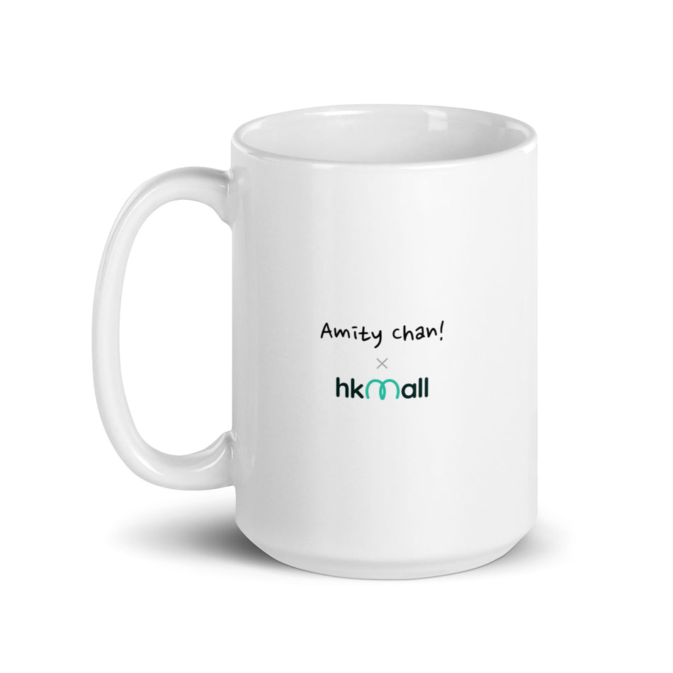 HOME White glossy mug