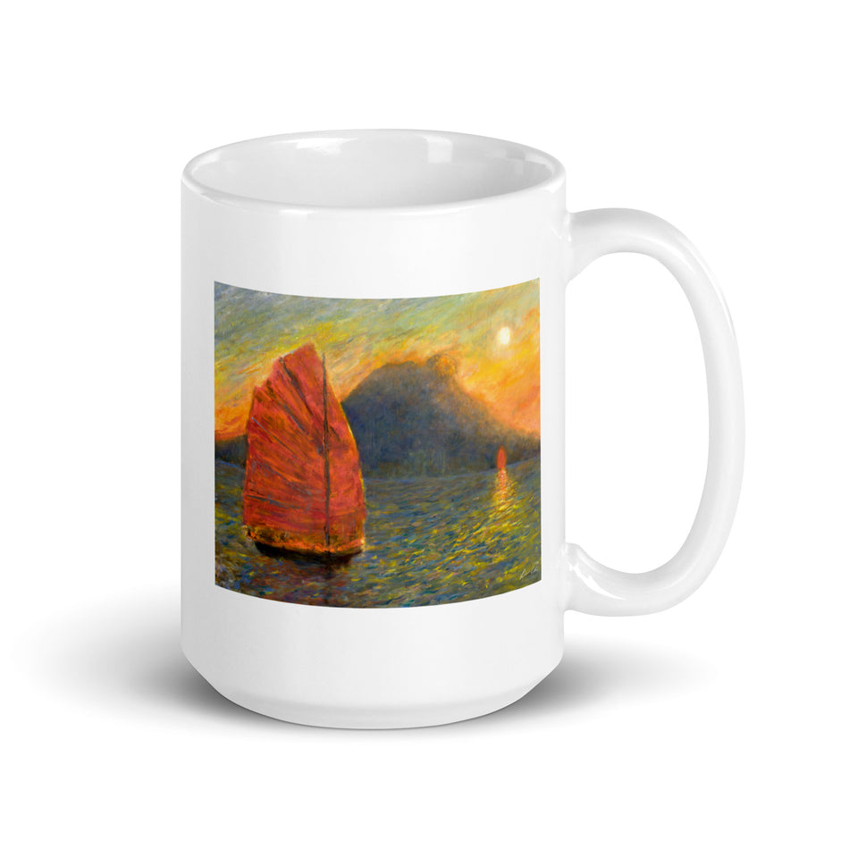 Beneath The Lion Rock white glossy mug