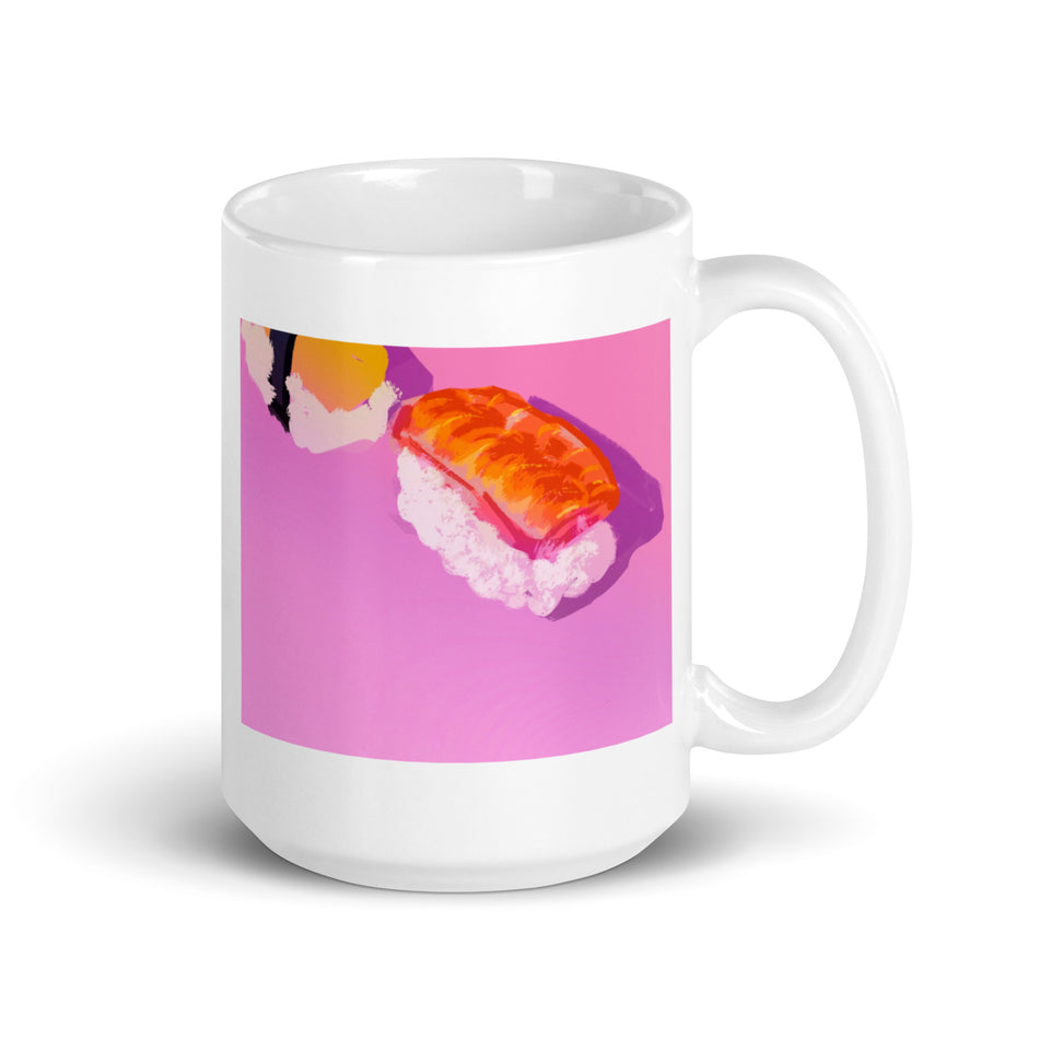 SUSHI White glossy mug