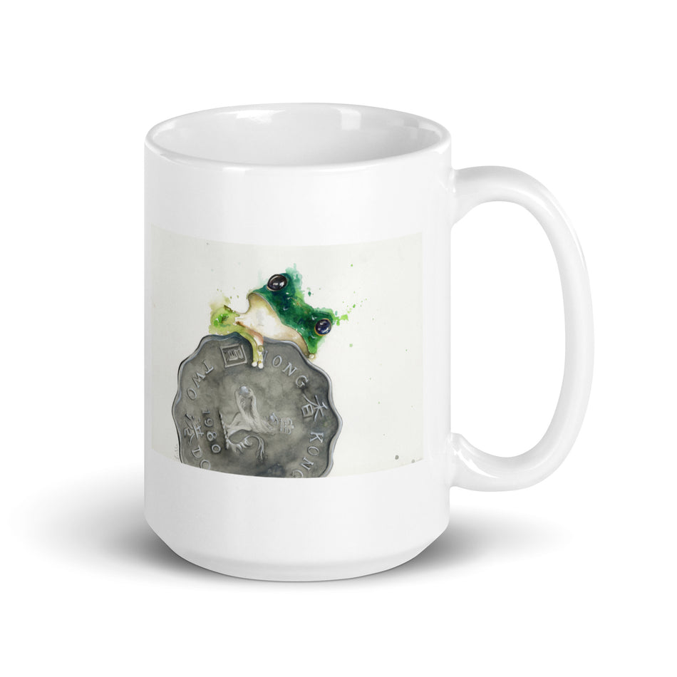 Emilism Frog White glossy mug